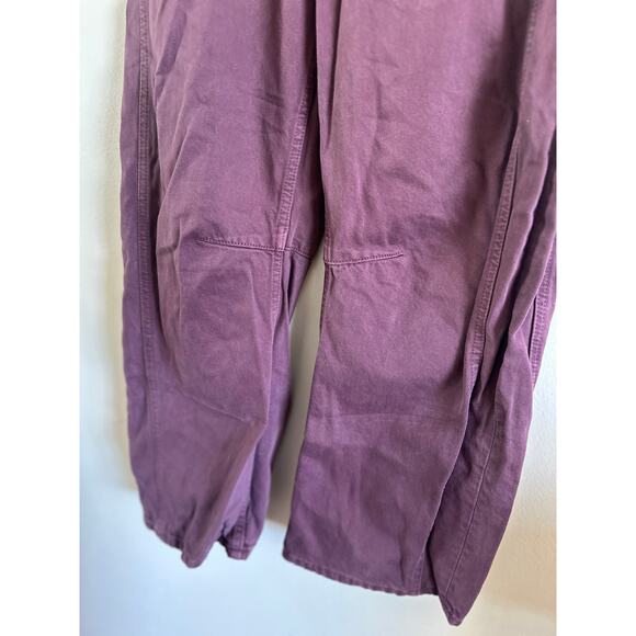 Zara Cranberry Denim Straight Wide Leg Pants 34 (US size 2) - Picture 2 of 7